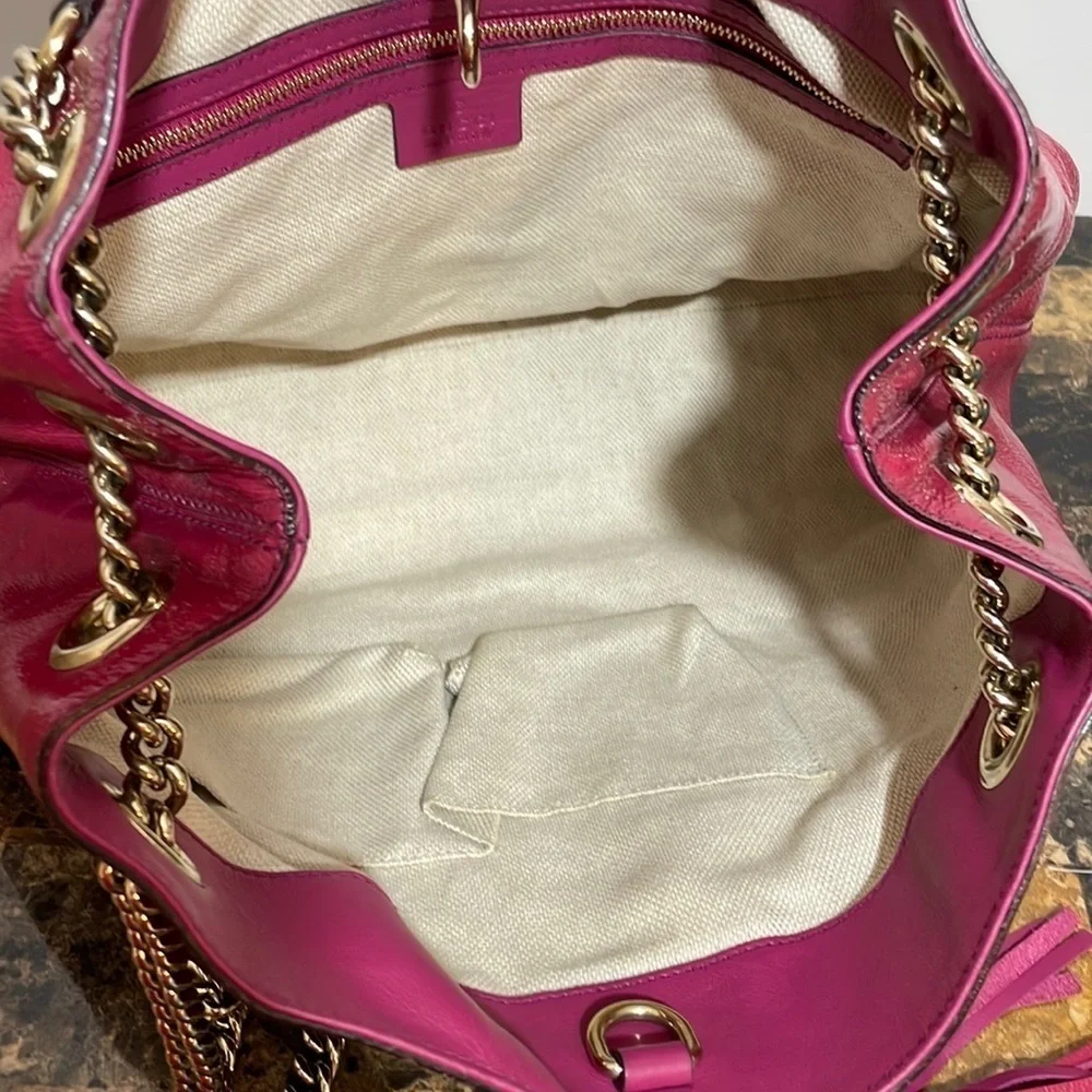 Gucci Soho patent leather shoulder bag chain - Picture 15 of 16